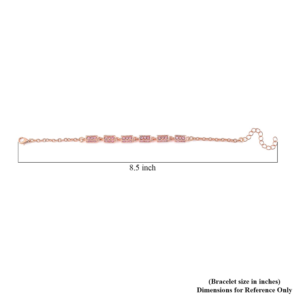 Simulated Pink Diamond Bracelet in Rosetone (7.50 In) 5.00 ctw image number 6