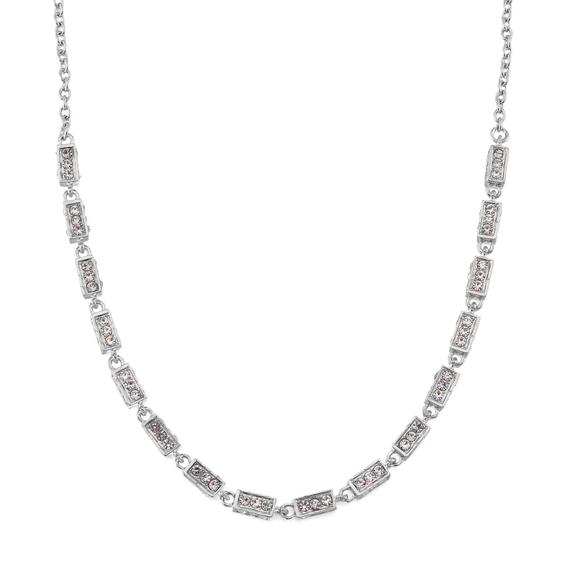 Simulated Diamond Necklace (20 Inches) in Silvertone 10.00 ctw