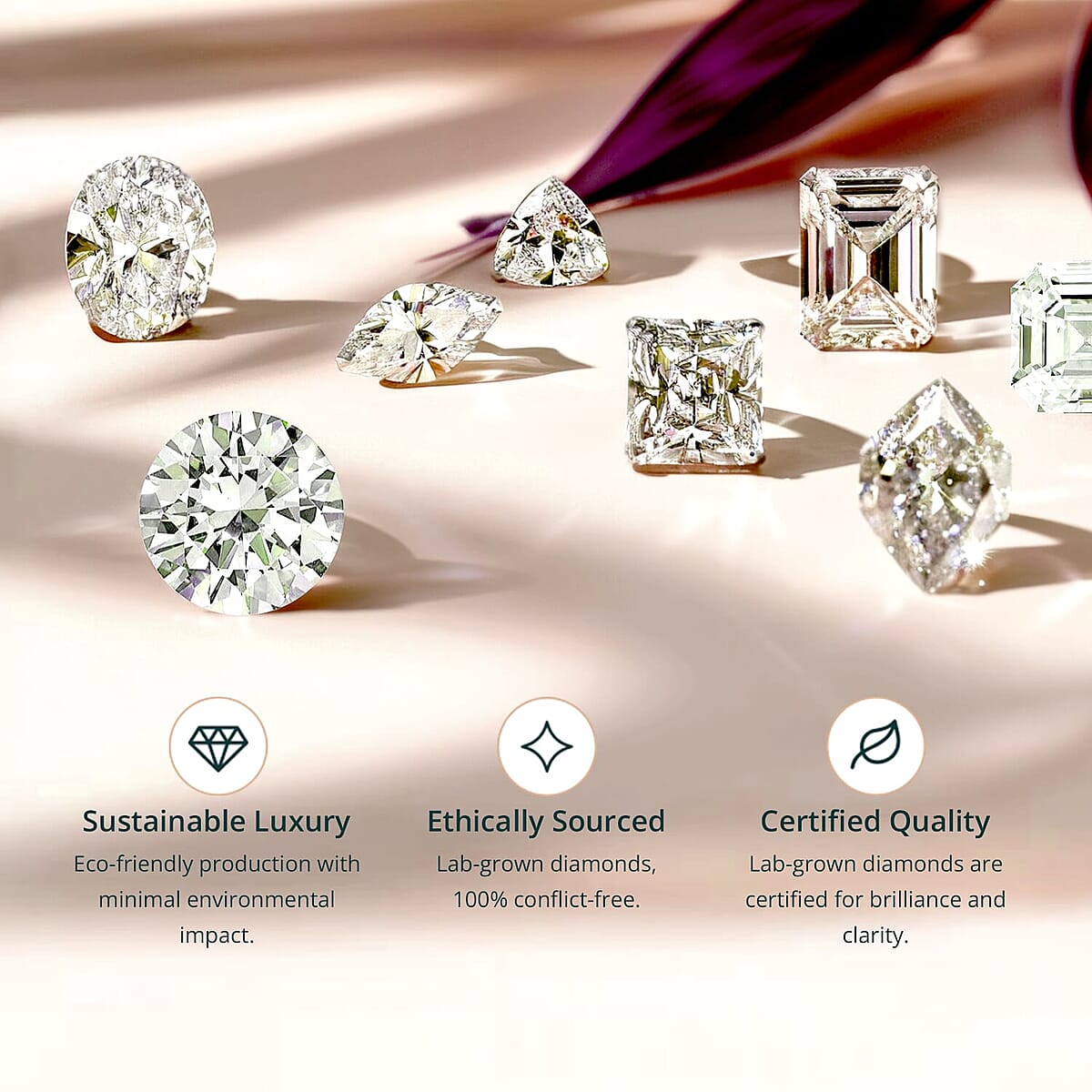 SGL Certified Luxuriant Lab Grown Diamond E-F VS 1.50 ctw Trilogy Ring in 950 Platinum (Size  10.0) image number 9