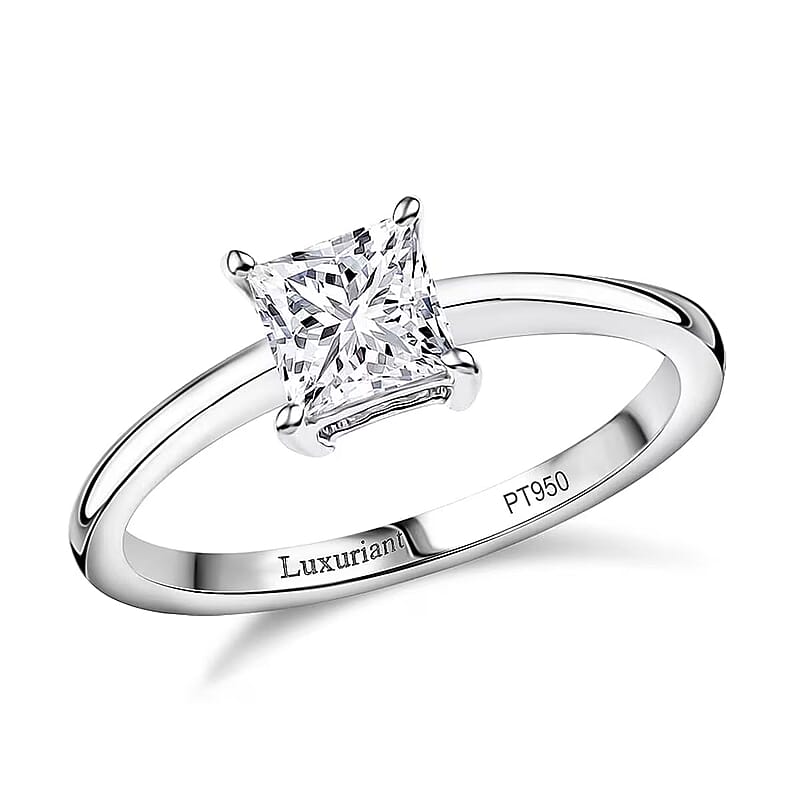 SGL Certified Luxuriant Lab Grown Diamond G-H VS 1.00 ctw Solitaire Ring in 950 Platinum (Size  6.5)