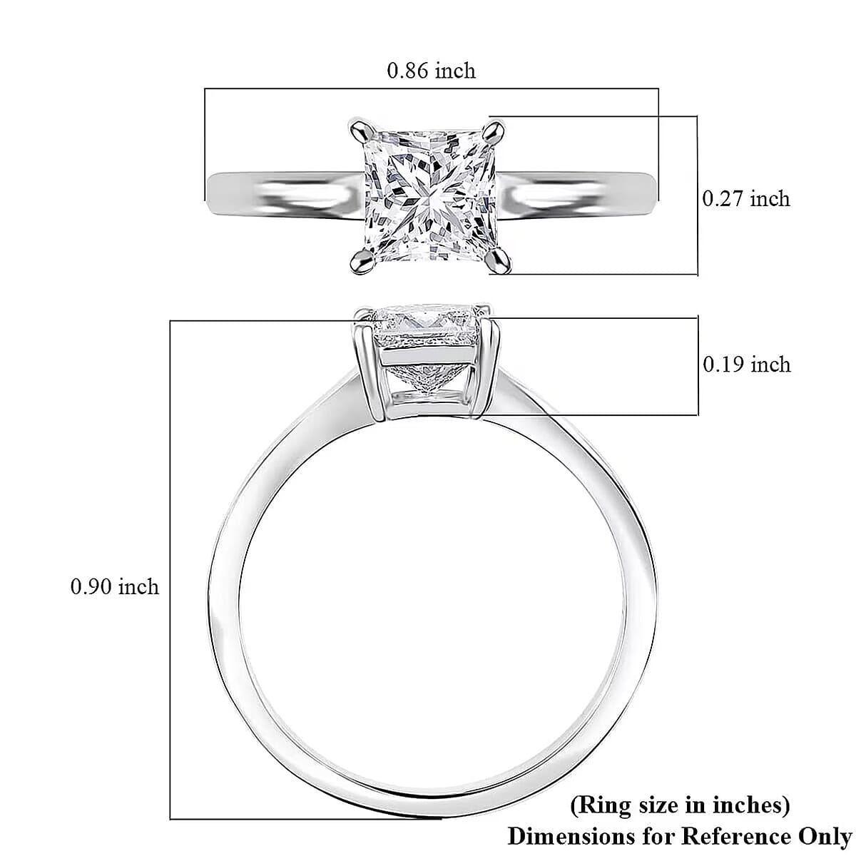SGL Certified Luxuriant Lab Grown Diamond G-H VS 1.00 ctw Solitaire Ring in 950 Platinum (Size  6.5) image number 6