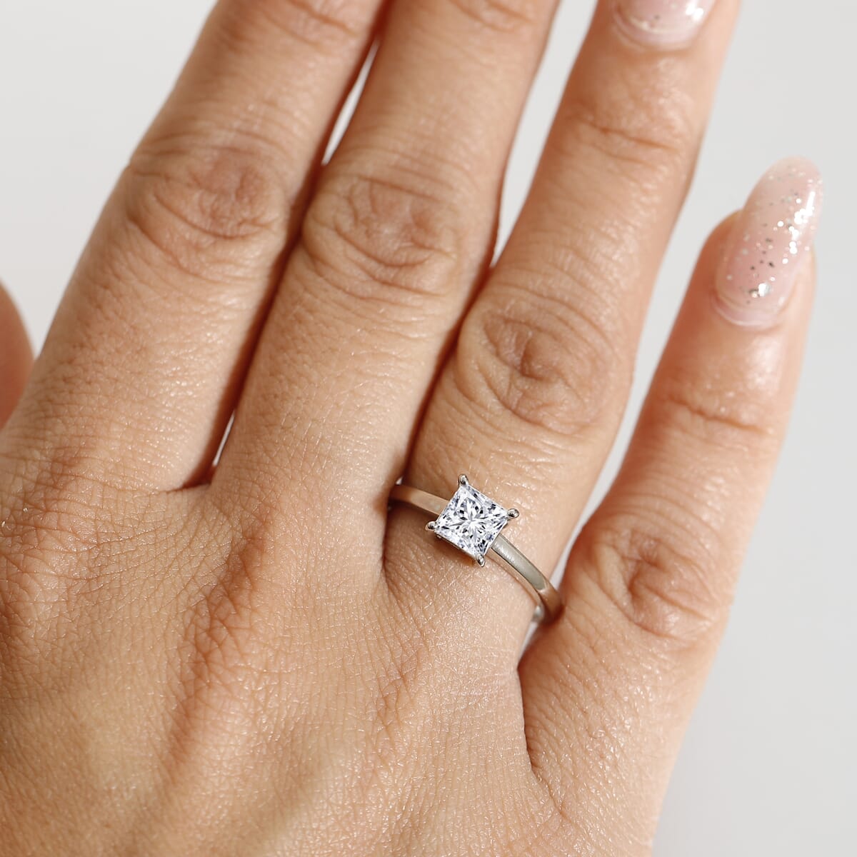 SGL Certified Luxuriant Lab Grown Diamond G-H VS 1.00 ctw Solitaire Ring in 950 Platinum (Size  8.0) image number 2