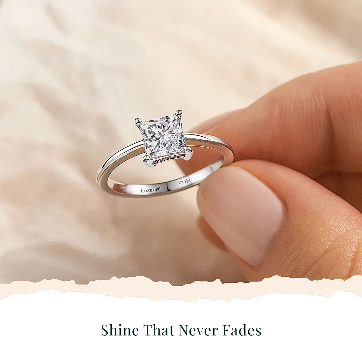 SGL Certified Luxuriant Lab Grown Diamond G-H VS 1.00 ctw Solitaire Ring in 950 Platinum (Size  8.5) image number 5