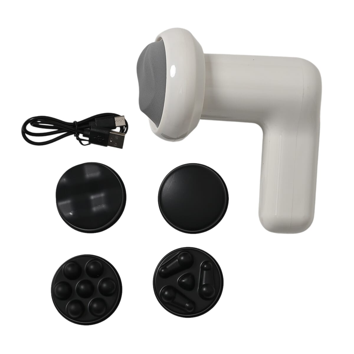 White 1200mAh Battery Massager image number 0