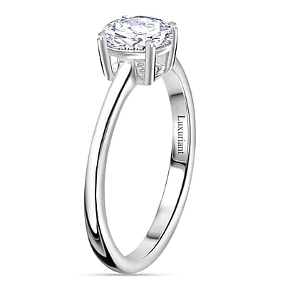 IGI Certified Luxuriant Lab Grown Diamond E-F VS 1.00 ctw Solitaire Ring in 10K White Gold (Size 11.0)