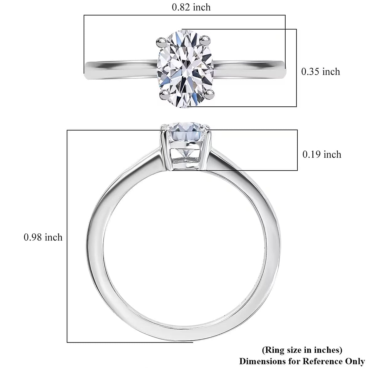 IGI Certificate Luxuriant Lab Grown Diamond E-F VS 1.00 ctw Solitaire Ring in 10K White Gold (Size 8.5) image number 8