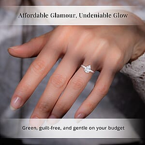 IGI Certified Luxuriant Lab Grown Diamond E-F VS 1.00 ctw Solitaire Ring in 10K White Gold (Size 9.5)