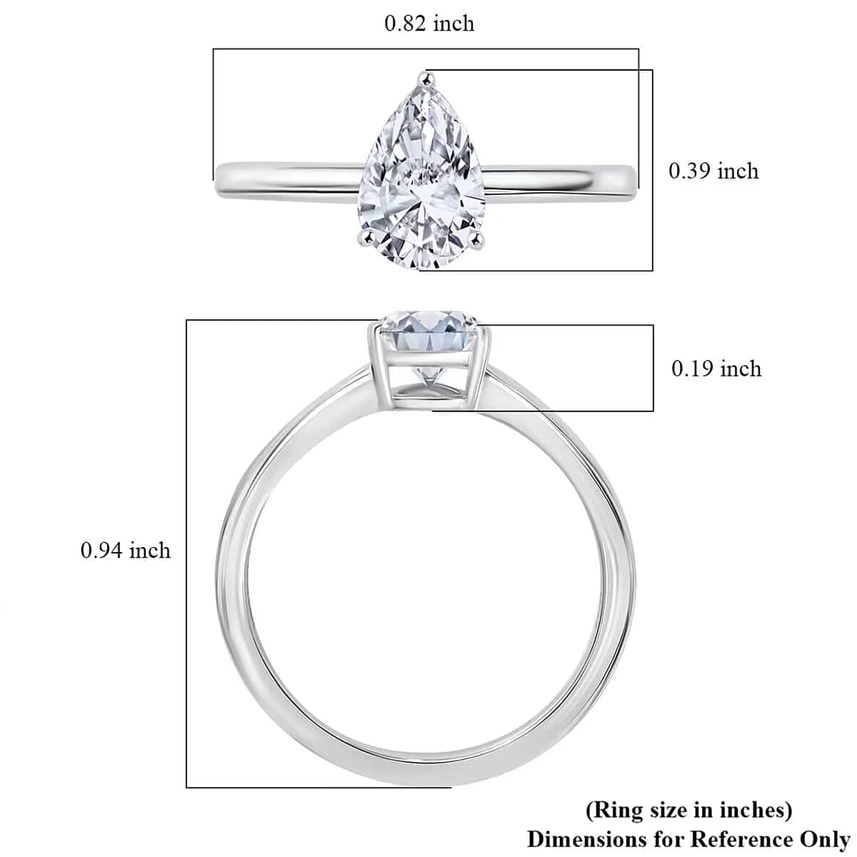IGI Certified Luxuriant Lab Grown Diamond E-F VS 1.00 ctw Solitaire Ring in 10K White Gold (Size 9.5) image number 8