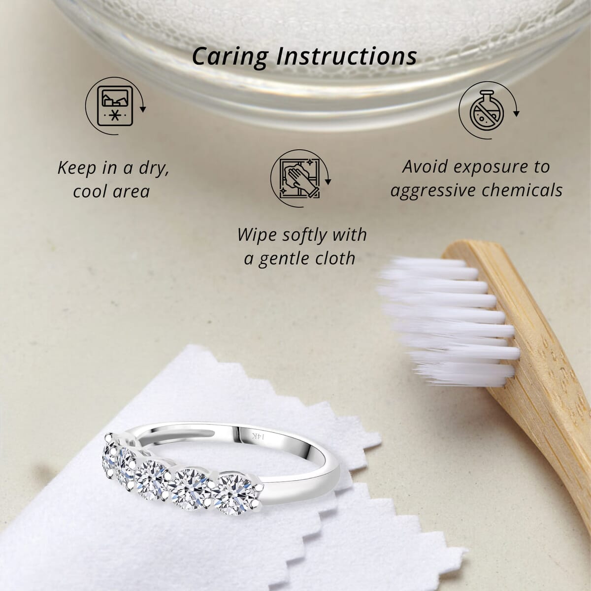 Luxuriant Lab Grown Diamond G VS 1.00 ctw Ring in 14K White Gold (Size 8.5) image number 6