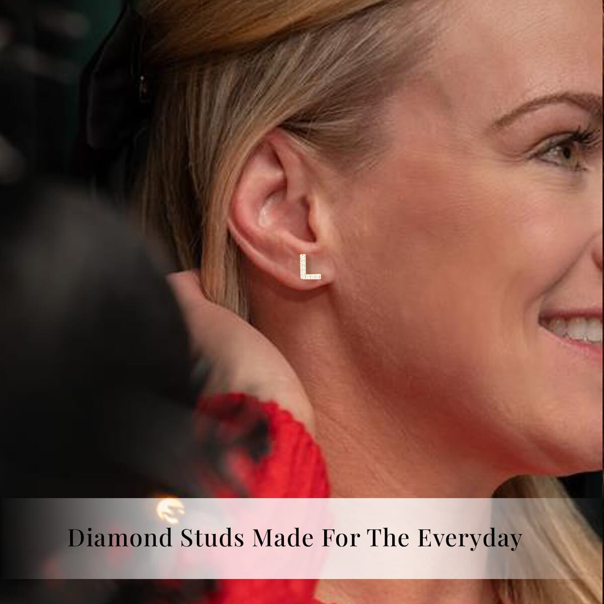 Luxuriant Lab Grown Diamond 0.10 ctw Initial L Earrings in 10K Yellow Gold image number 6
