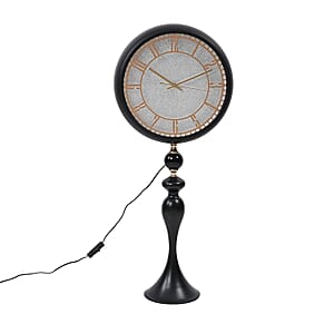 Black 83CM Wall Clock with Cob Light Belt