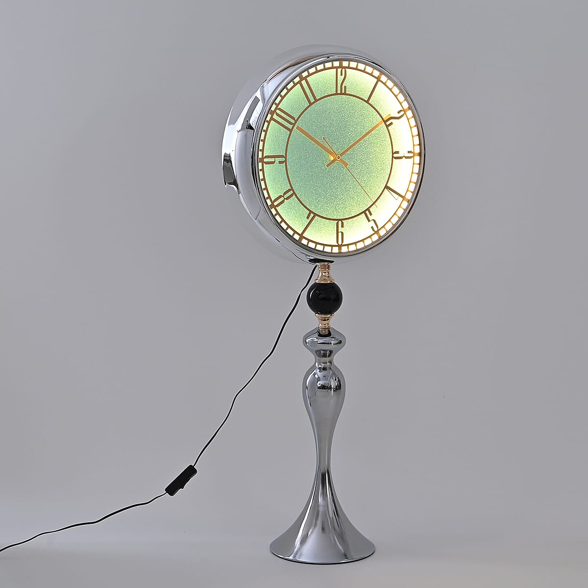 Value Buy Silver 83CM Wall Clock with Cob Light Belt image number 1