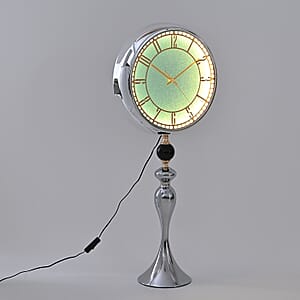 Silver 83CM Wall Clock with Cob Light Belt