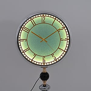 Silver 83CM Wall Clock with Cob Light Belt