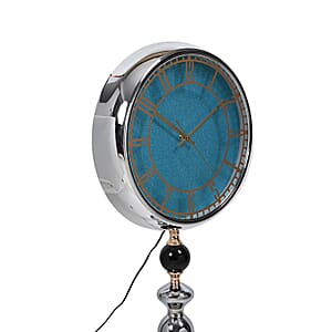 Silver 83CM Wall Clock with Cob Light Belt