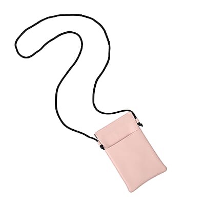 Livmore Set of 4 Black, Pink, Blue and Brown Faux Leather Pouch with Cort