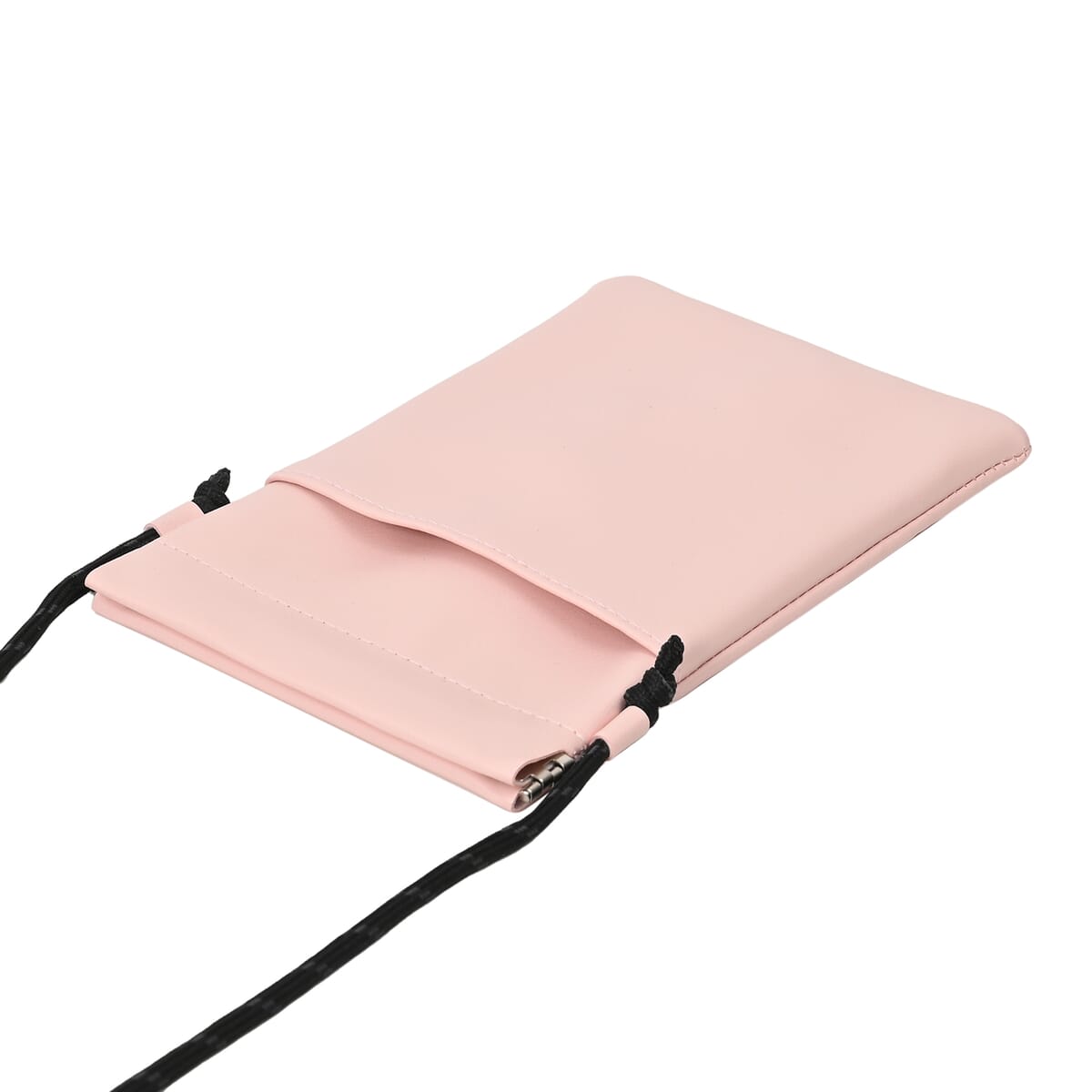 Set of 4 Black, Pink, Blue and Brown Faux Leather Pouch with Cort image number 5