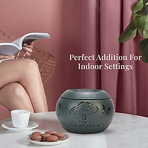 Blue Indoor Water Fountain with 4pcs Warm Yellow LED Lights