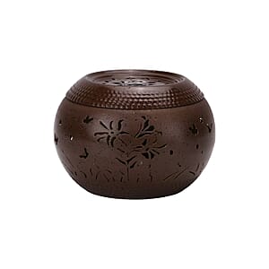 Brown Indoor Water Fountain with 4pcs Warm Yellow LED Lights