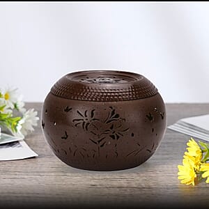 Brown Indoor Water Fountain with 4pcs Warm Yellow LED Lights