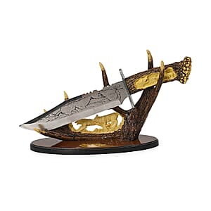 Yellow Wolf Stainless Steel Blade Knife with Holder