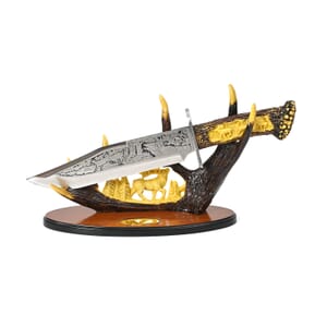 Yellow Wildlife Stainless Steel Blade Knife with Holder