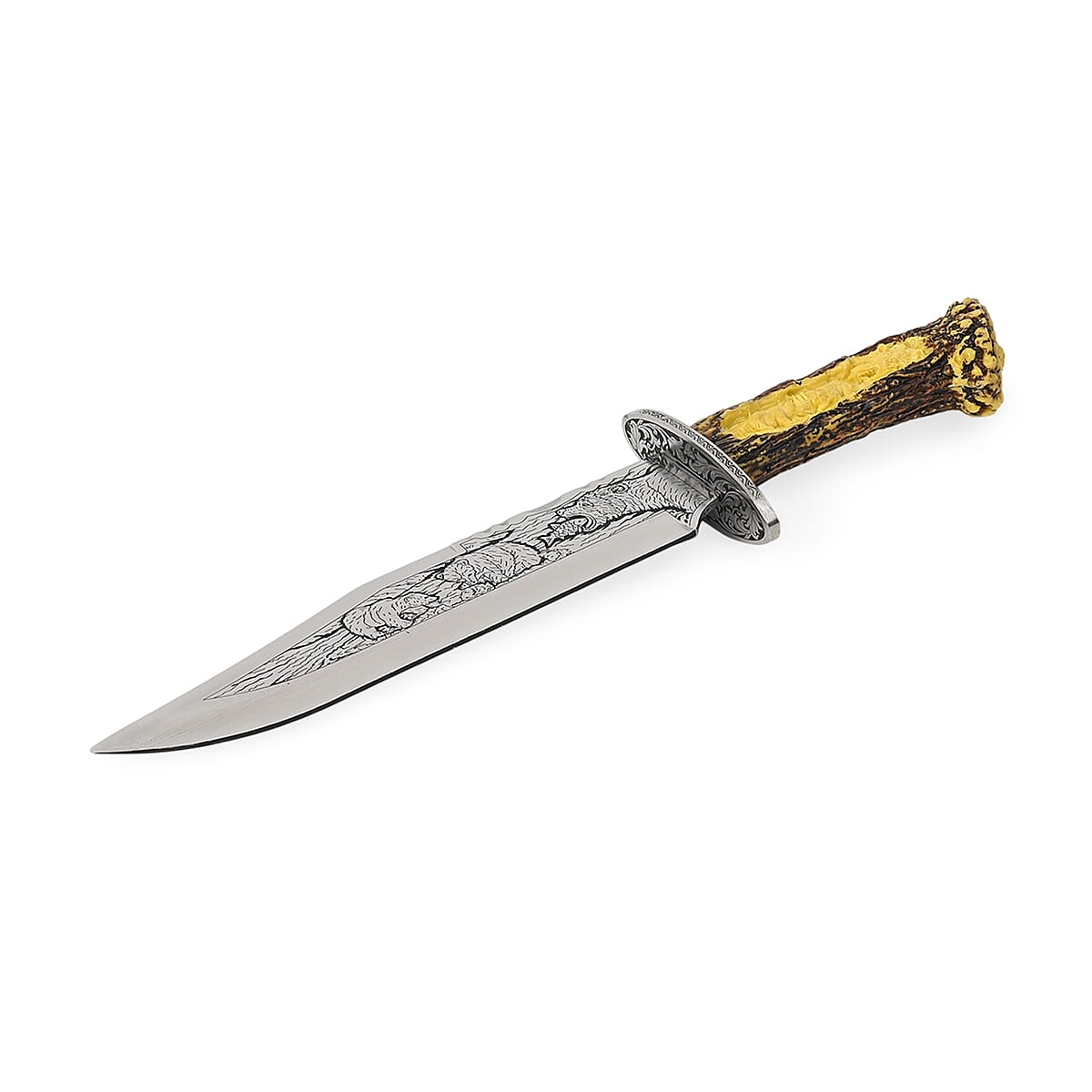 Yellow Bear Stainless Steel Blade Knife with Holder image number 2