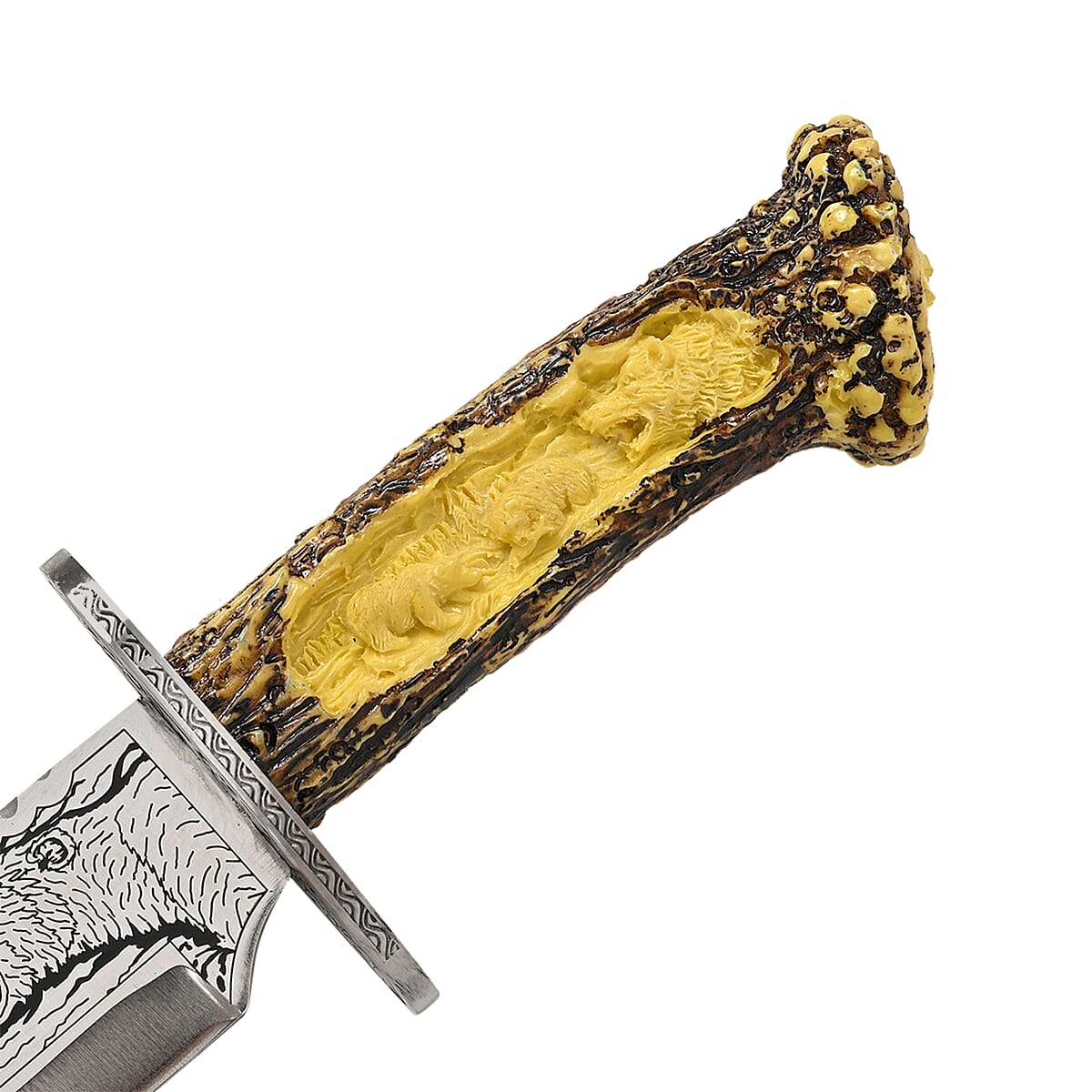 Yellow Bear Stainless Steel Blade Knife with Holder image number 4