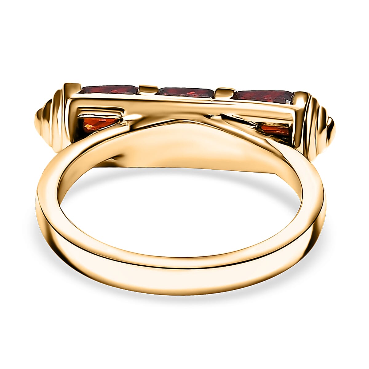 Karis Simulated Red Diamond 4.50 ctw Fancy Ring in 18K YG Plated (Size 5.0) image number 4