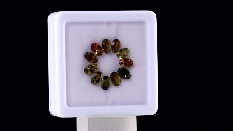 Multi-Tourmaline (Oval 6x4 mm) 5.00 ctw