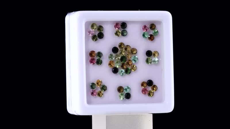 Multi-Tourmaline (Rnd 2.75 mm) 5.00 ctw