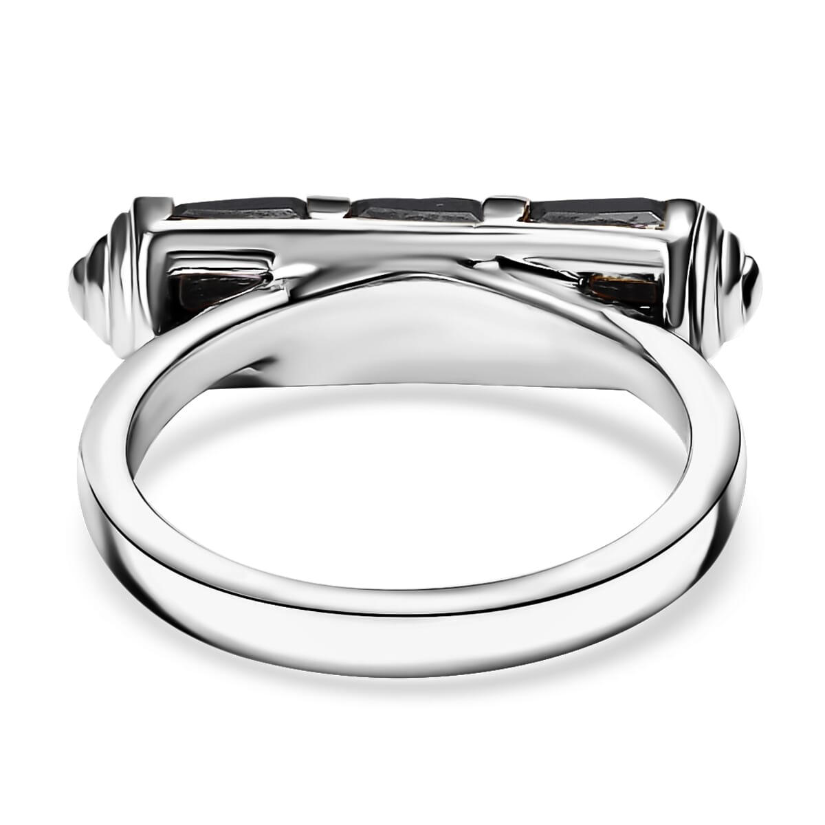 Karis Simulated Black Diamond 4.50 ctw Fancy Ring in Platinum Bond (Size 10.0) image number 4