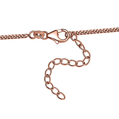 D'Joy Premium Anthill Garnet and White Zircon 11.90 ctw Heart Necklace in 18K Vermeil Rose Gold Over Sterling Silver 18 Inches 