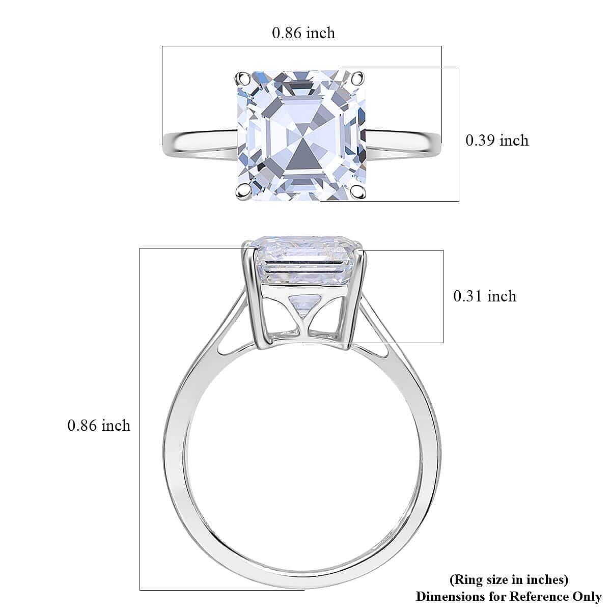 IGI Certified Luxuriant Lab Grown Diamond (VS) Ring in Platinum Over Sterling Silver (Size 7.0) 5.00 ctw image number 5