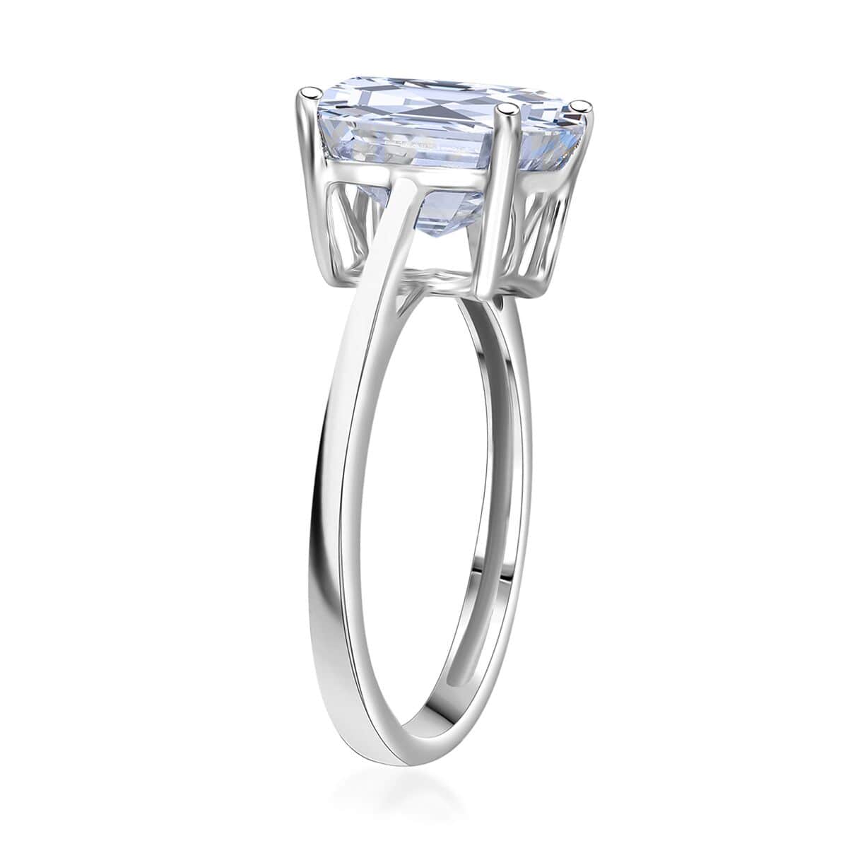 IGI Certified Luxuriant Lab Grown Diamond VS 5.00 ctw Ring in Platinum Over Sterling Silver (Size 8.0) image number 3