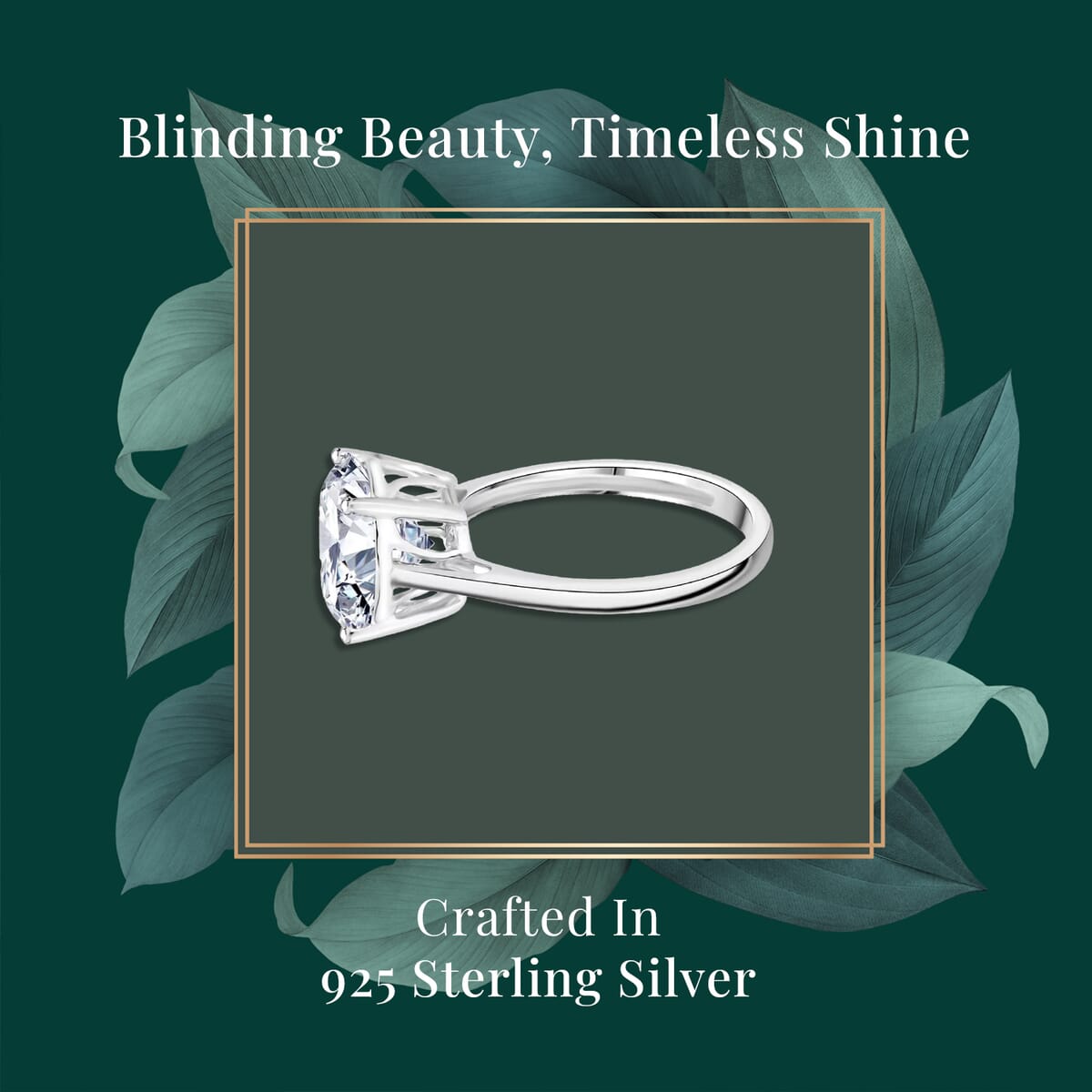 IGI Certified Luxuriant Lab Grown Diamond (VS) Ring in Platinum Over Sterling Silver (Size 7.0) 5.00 ctw image number 2