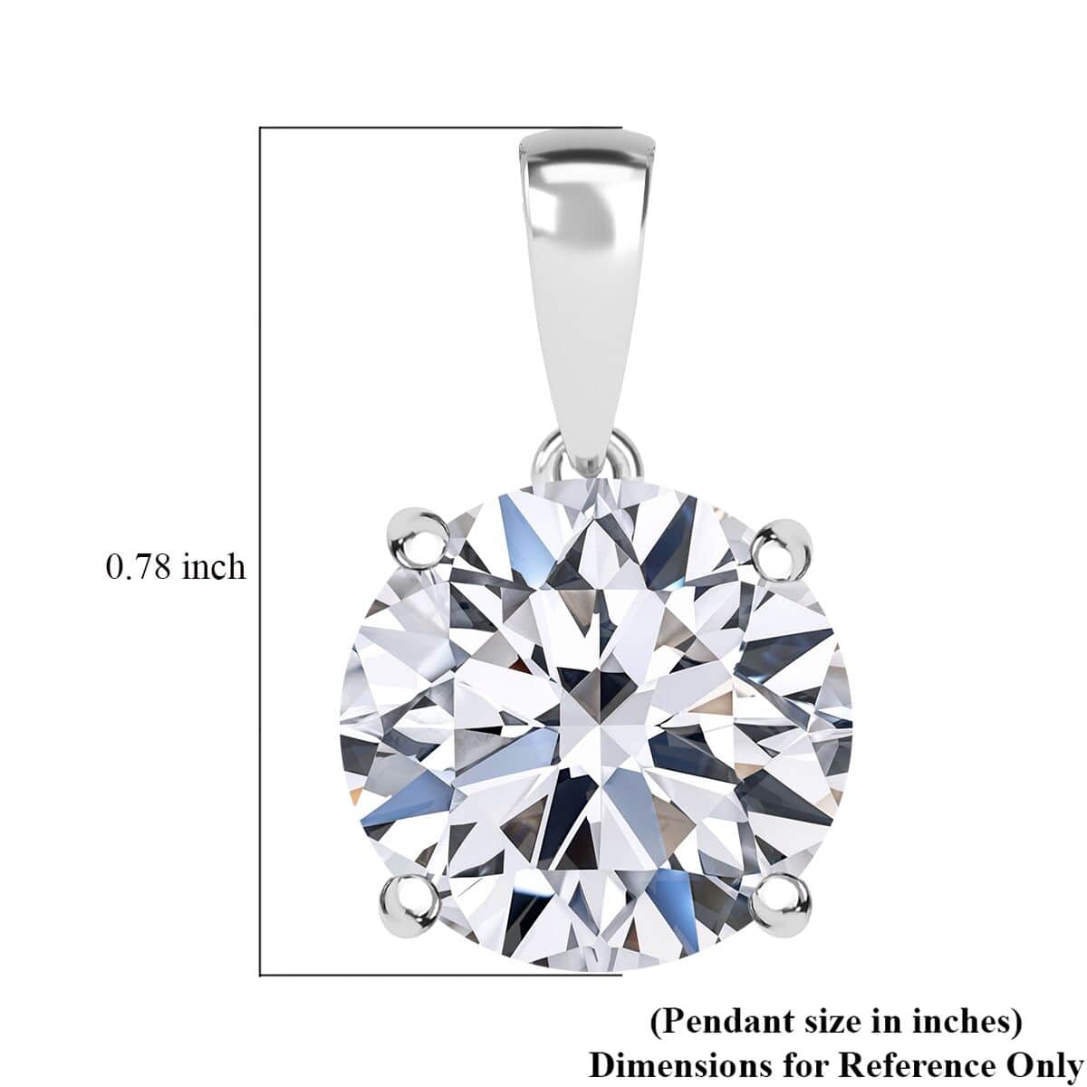 IGI Certified Luxuriant Lab Grown Diamond VS 5.00 ctw Pendant in Platinum Over Sterling Silver image number 5