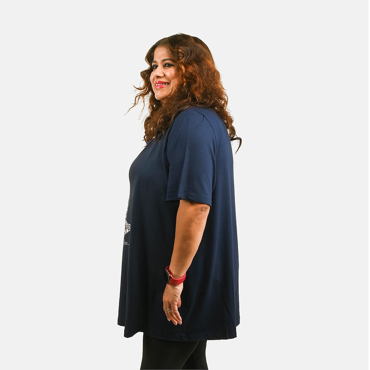 Navy Anchor Oversized Shirt - M image number 2