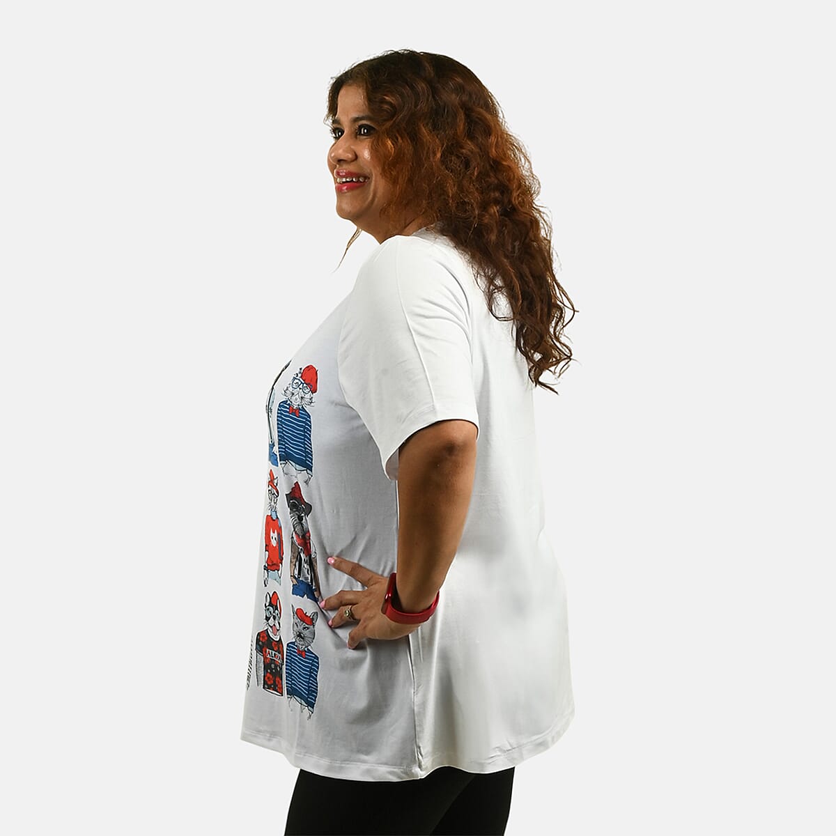 White Pets Oversized Shirt-M image number 2