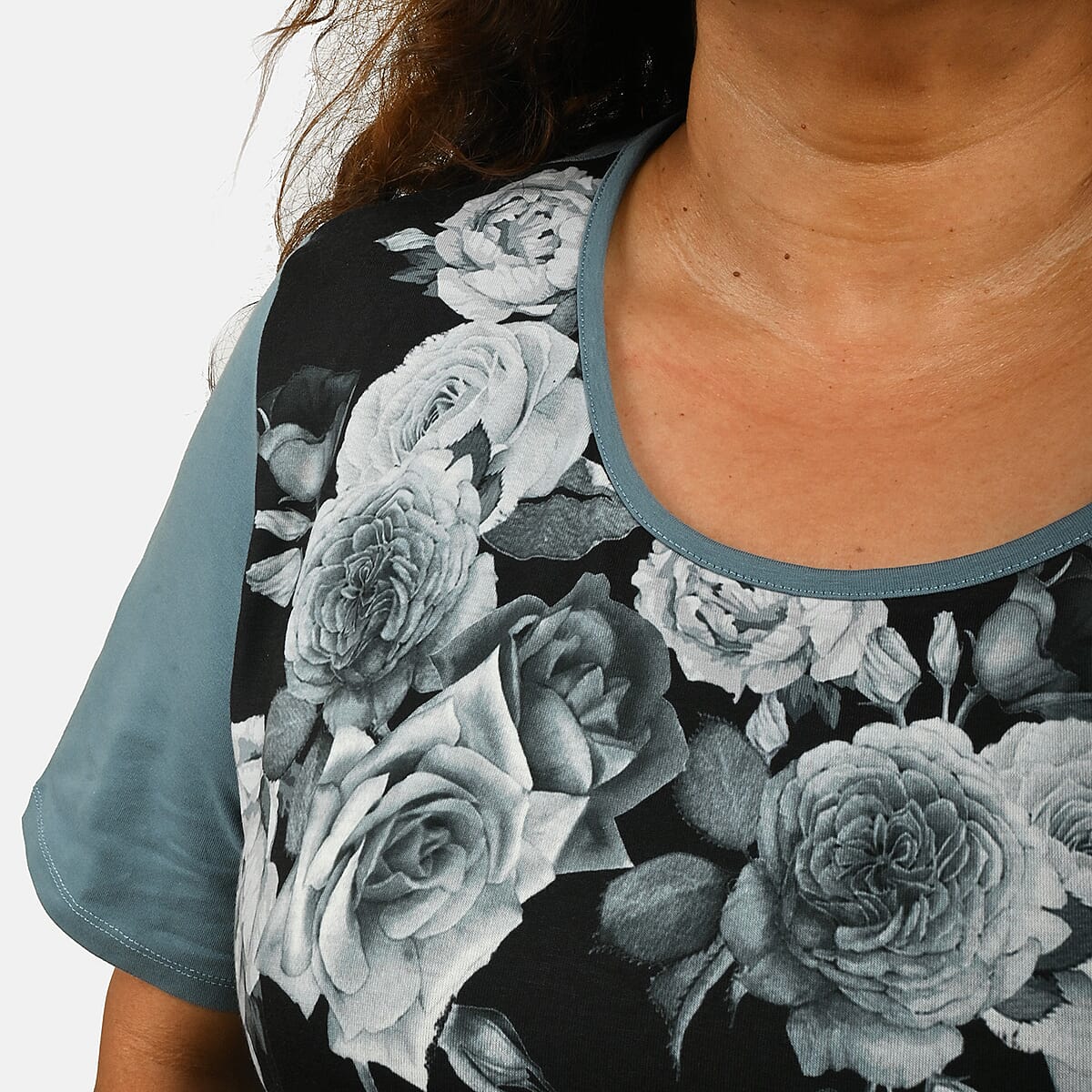 Black Floral Oversized Shirt - XL image number 4