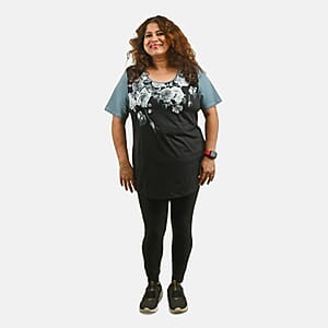 Black Floral Oversized Shirt - XXL