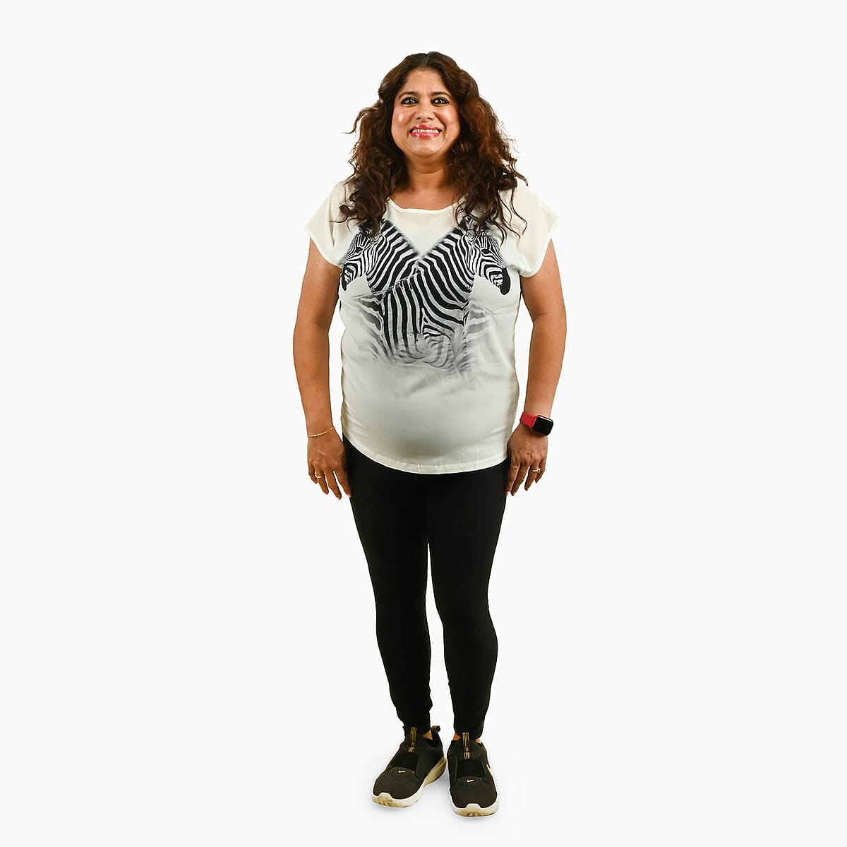 White Zebra Oversized Shirt-M image number 0