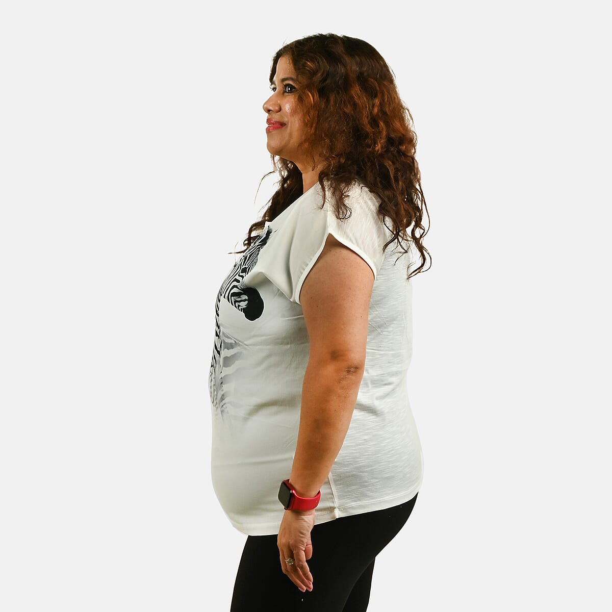 White Zebra Oversized Shirt-M image number 2