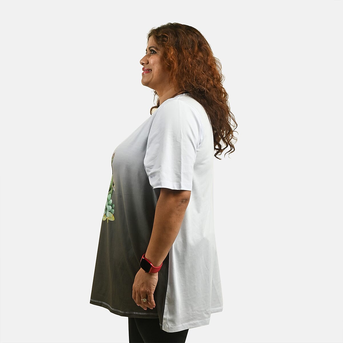 Ombre Cactus Oversized Shirt-XL image number 2