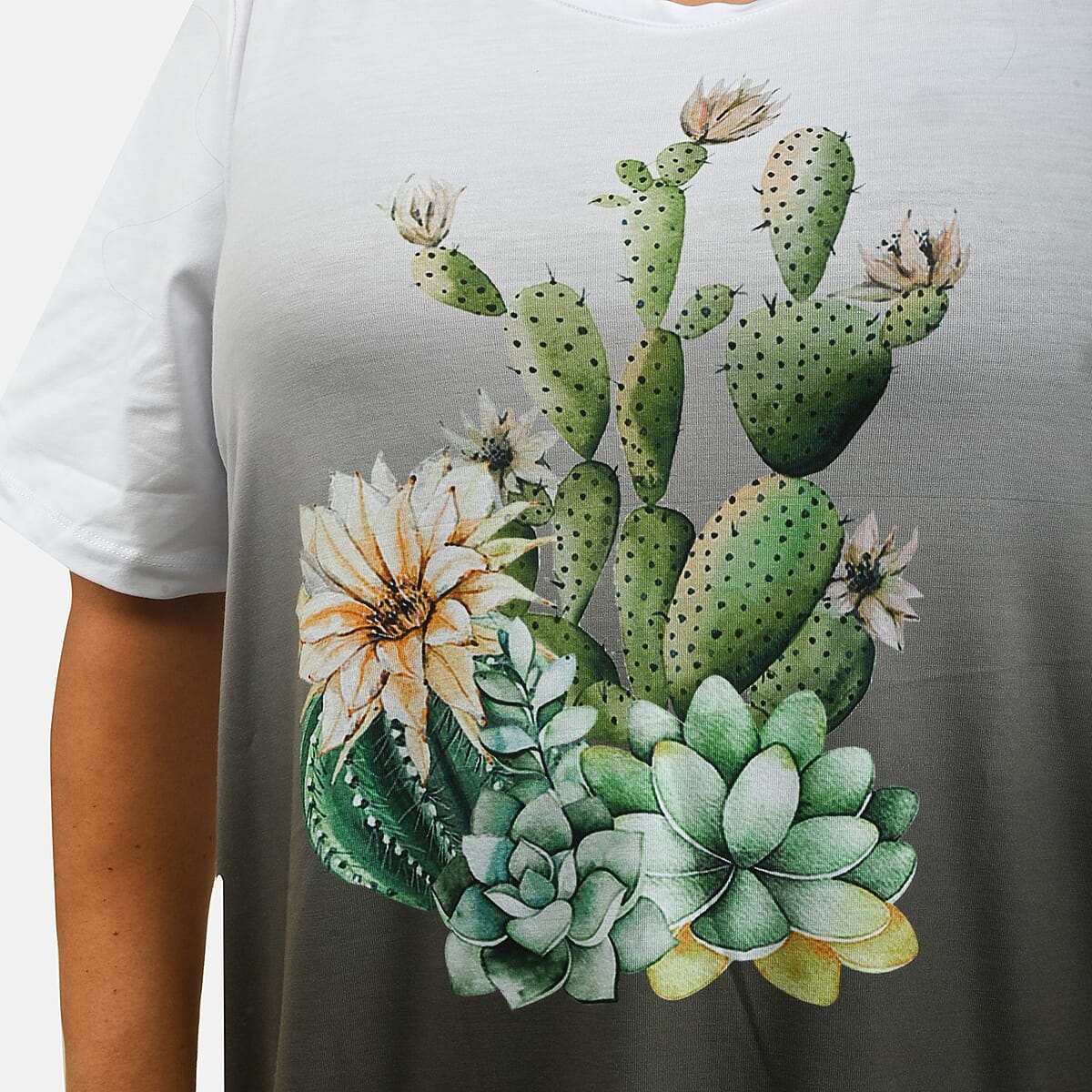 Ombre Cactus Oversized Shirt-XL image number 4