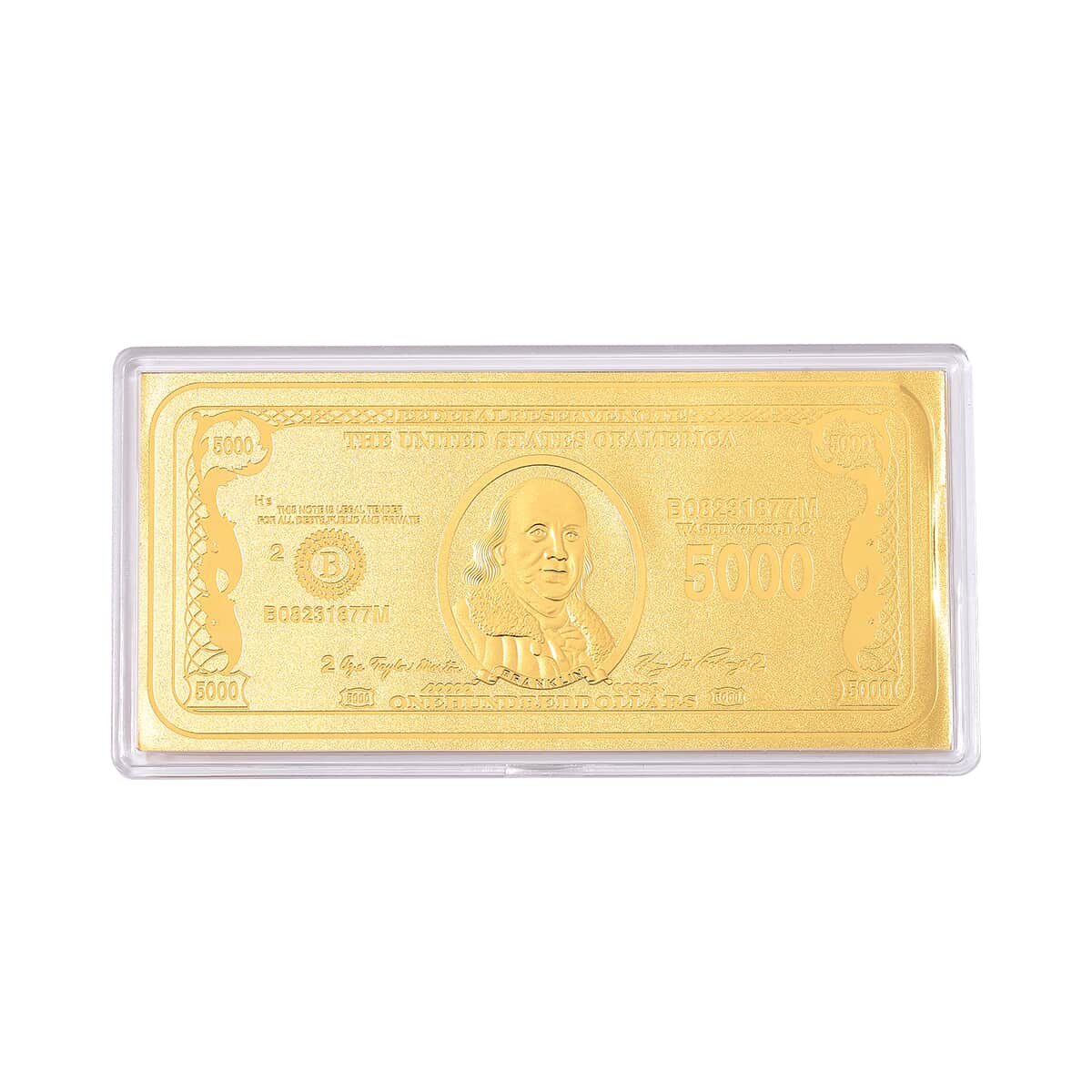 24K Yellow Gold Dollar Bar (103x49mm) (1.00 g) image number 0