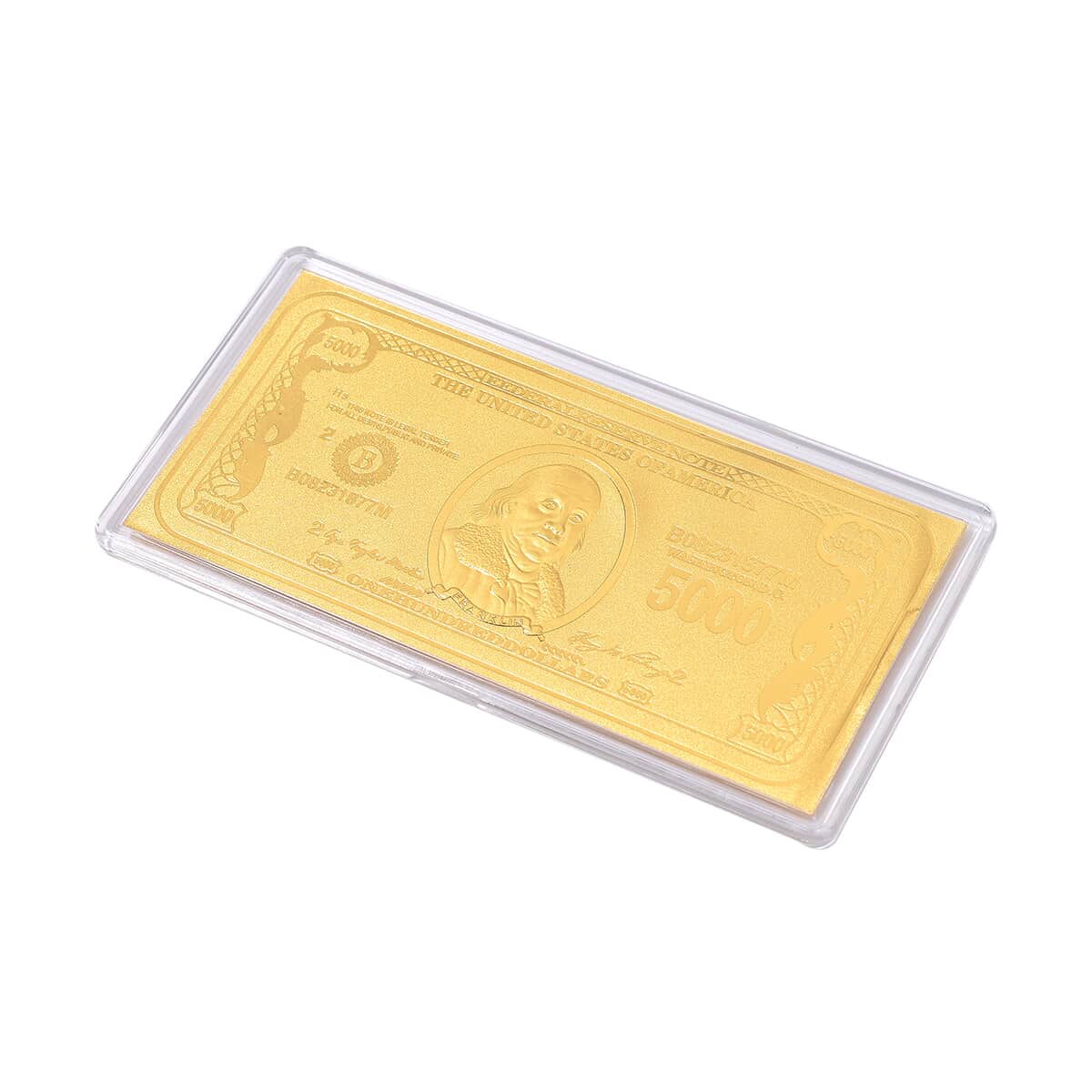 24K Yellow Gold Dollar Bar (103x49mm) (1.00 g) image number 2