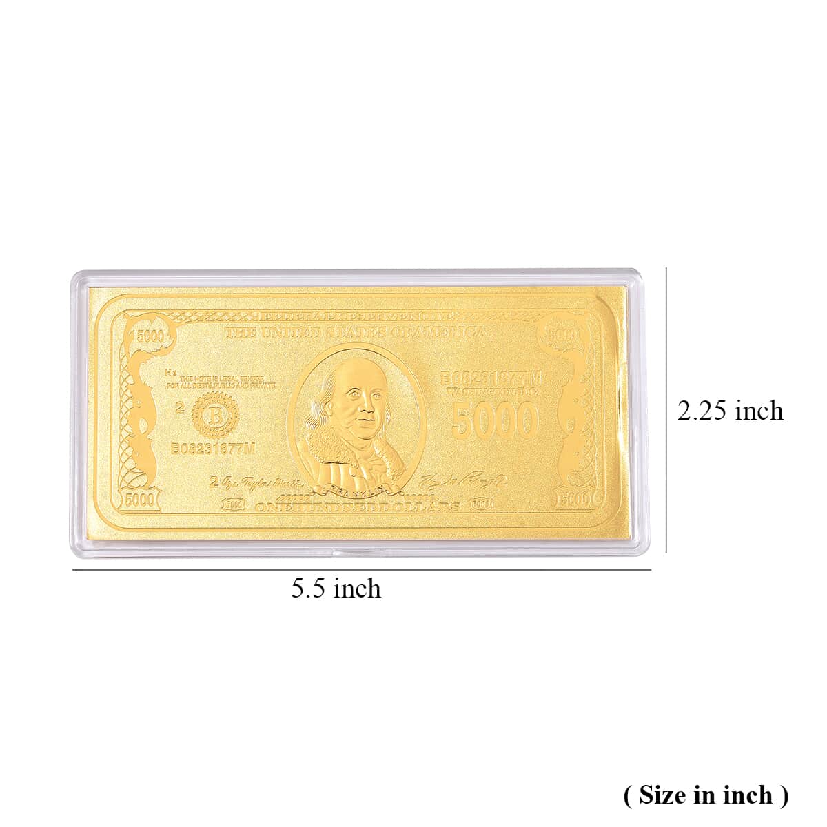 24K Yellow Gold Dollar Bar (103x49mm) (1.00 g) image number 4