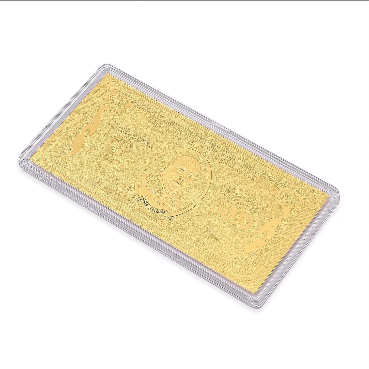 24K Golden Currency of Fortune Emboss Sheet (103x49mm) 1g