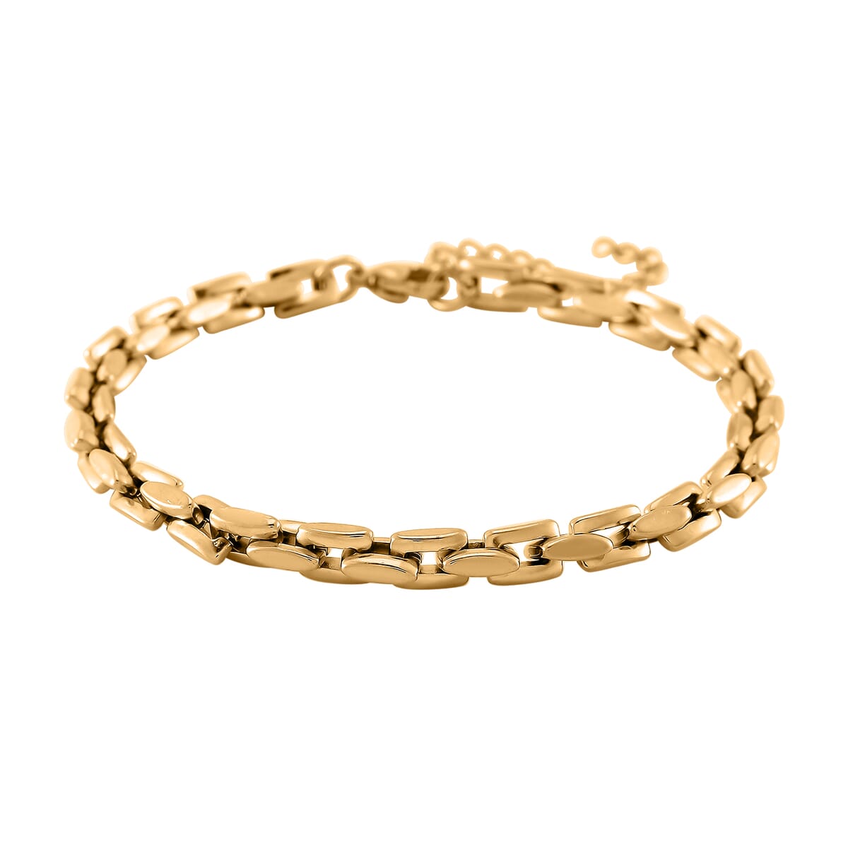 5.5mm Chain Bracelet in ION Plated YG Stainless Steel (8-10In) image number 0